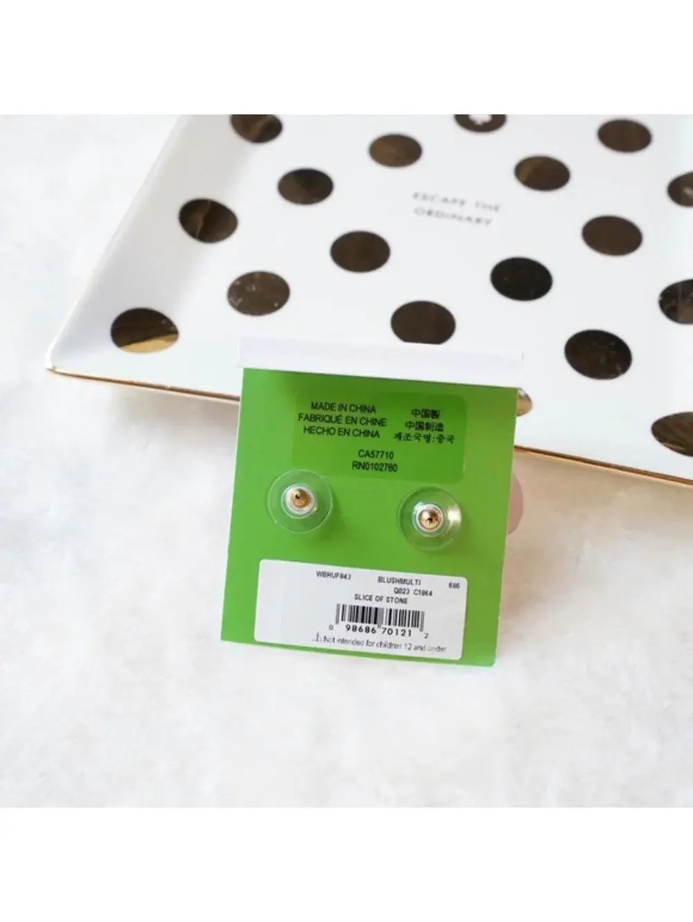 Kate Spade Slice Of Stone Flower Stud Earrings